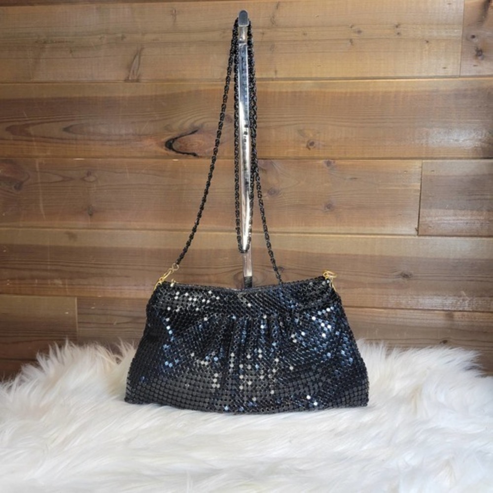 Vintage Black Metal Mesh Shoulder Bag